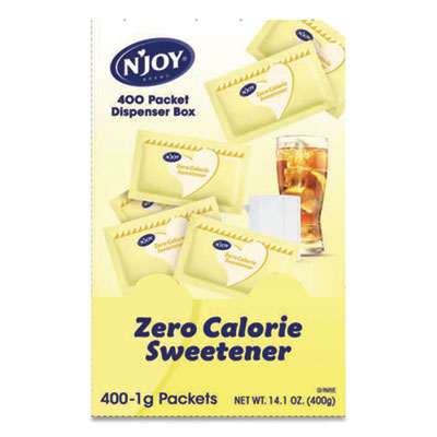NJO83220 Yellow Sucralose Zero Calorie Sweetener, 0.04 oz Packet, 400/Box