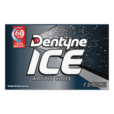 MDZAMC31240 Sugarless Gum, Arctic Chill, 16 Pieces/pack, 9 Packs/box MONDELEZ INTERNATIONAL