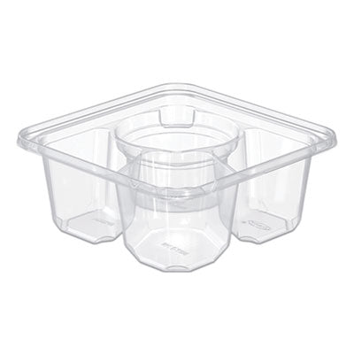 DCCSBTG3W TamperGuard Snack Boxes, 3 Compartments, 6.3 x 6.3 x 2.6, Clear, Plastic, 300/Carton