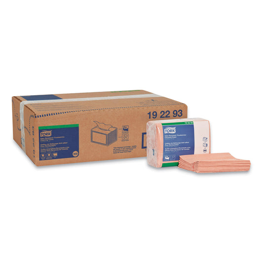 TRK192293 Small Pack Foodservice Cloth, 1-Ply, 11.75 x 14.75, Unscented, Red/Red Stripe, 50/Poly Pack, 4 Packs/Carton