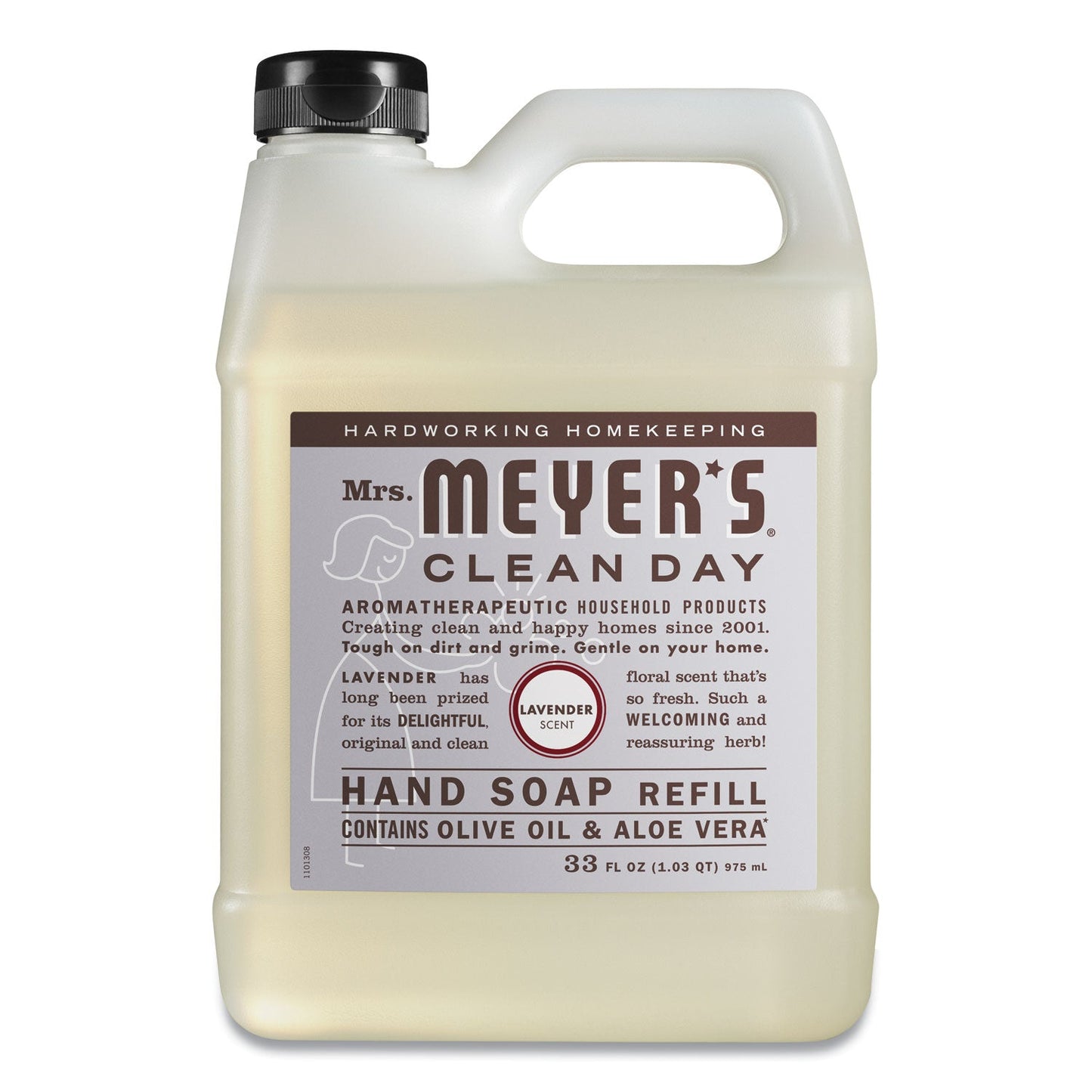 SJN651318 Clean Day Liquid Hand Soap Refill, Lavender Scent, 33 oz, 6/Carton Mrs. Meyer's
