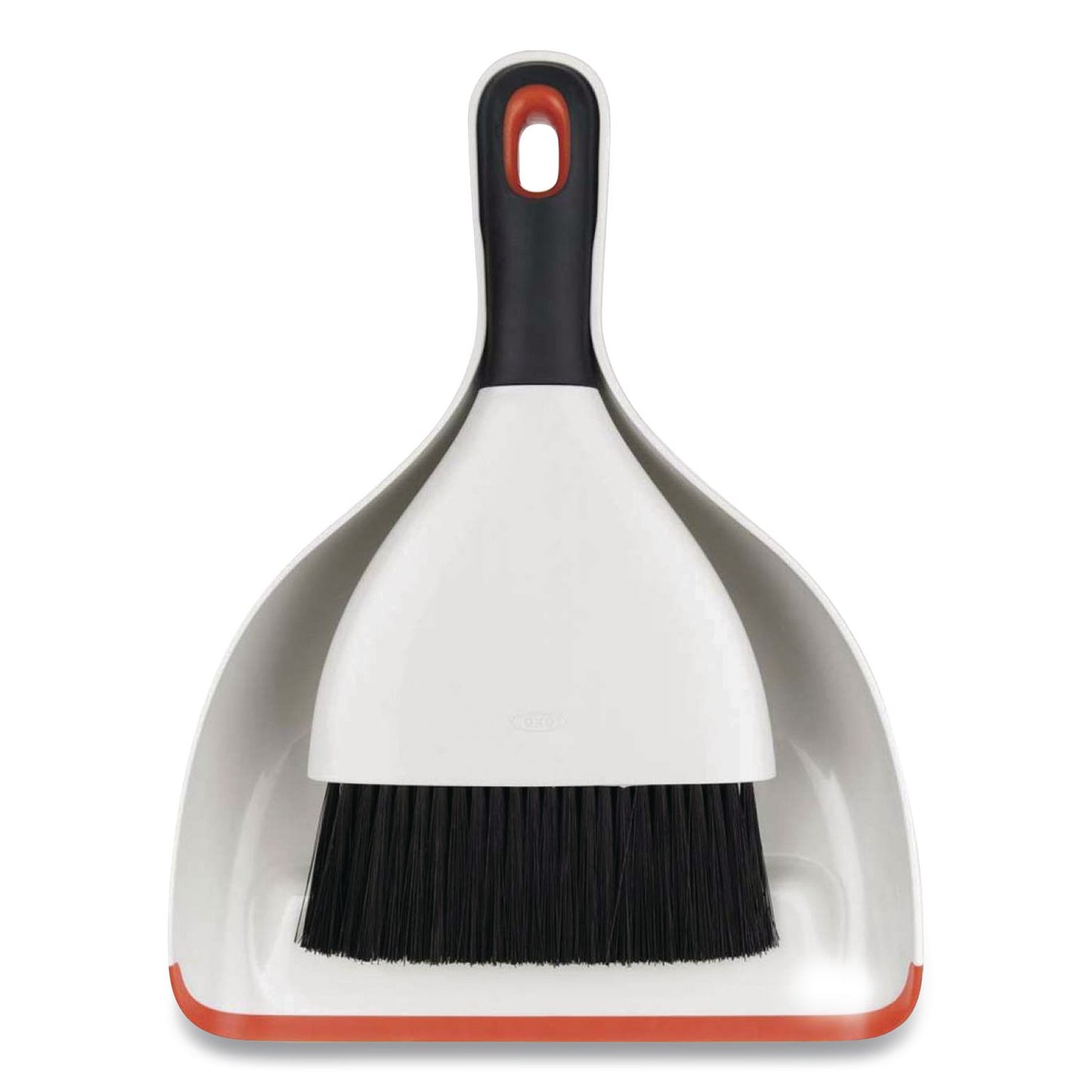 OXO1334480 Good Grips Dust Pan And Brush, 12 X 9, 2" Handle, Plastic, White OXO