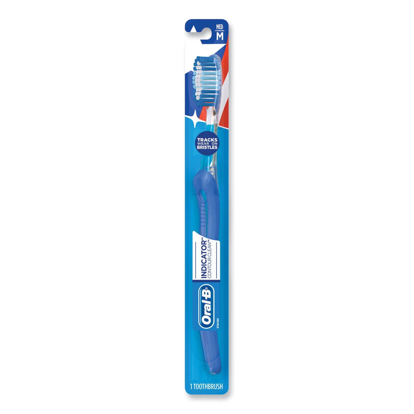 PGC80200 Indicator Contour Clean Soft Toothbrush, Blue