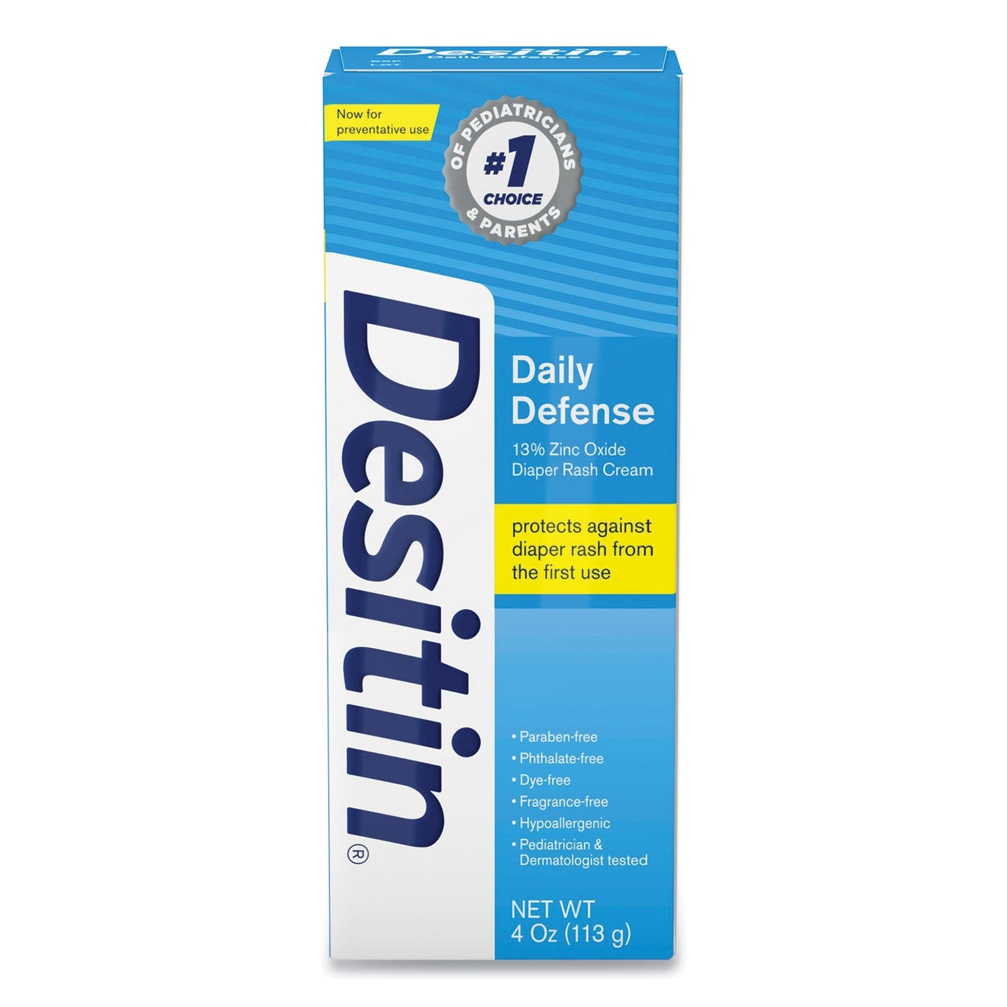 SCJ00301 Daily Defense Baby Diaper Rash Cream With Zinc Oxide, 4 Oz Tube Desitin