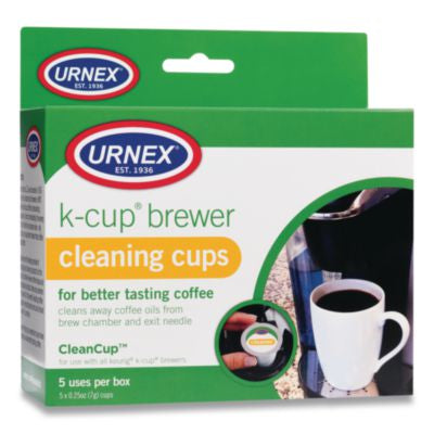 URN70135 Cleancup Coffee Pod Brewer Cleaning Cups, 0.25 Oz Cup, 5/pack URNEX BRANDS