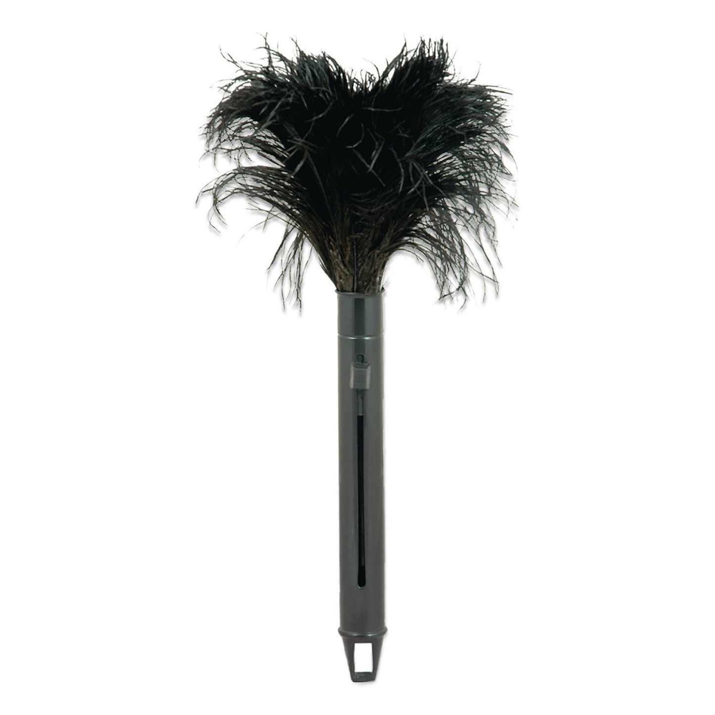 ODCRET14UNS91 Pop Top Feather Duster, Ostrich, 9" To 14" Handle, Black O'Dell