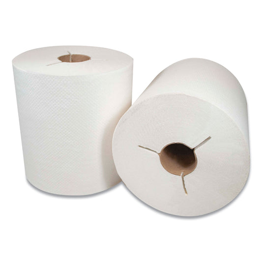 MOR400WY Morsoft Controlled Towels, Y-Notch, 1-Ply, 8" x 800 ft, White, 6 Rolls/Carton