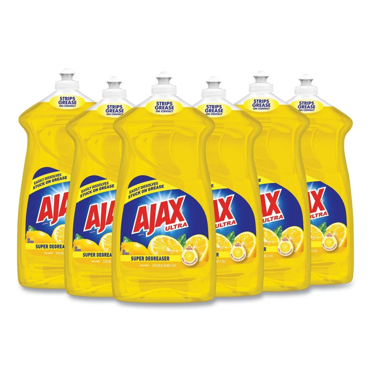 CPC49861 Dish Detergent, Lemon Scent, 52 Oz Bottle, 6/carton Ajax