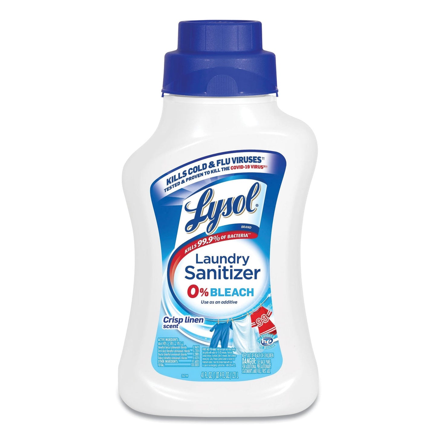 RAC95871 Laundry Sanitizer, Liquid, Crisp Linen, 41 Oz, 6/carton LYSOL Brand