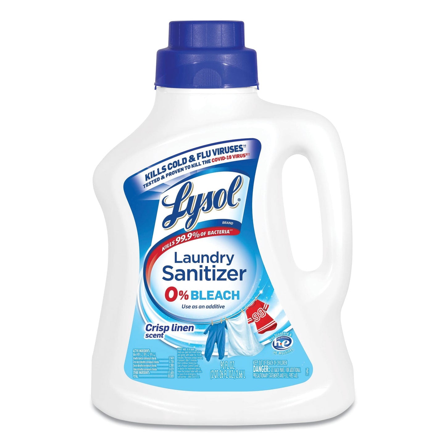 RAC95872EA Laundry Sanitizer, Liquid, Crisp Linen, 90 Oz LYSOL Brand