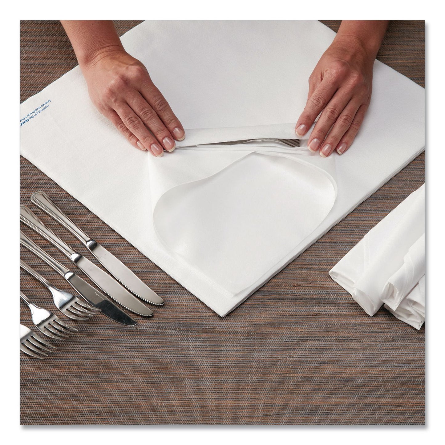 HFM253263 Airlaid Flat Pack Napkins, 1 Ply, 15.5 X 15.5, White, 1,000/carton