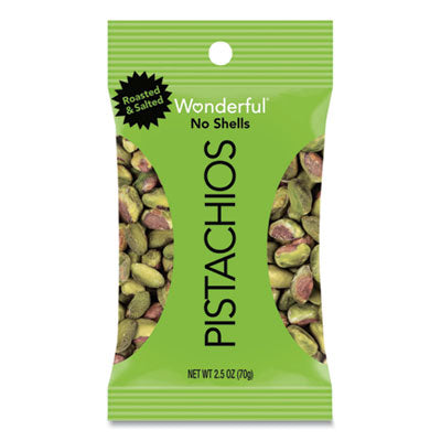 PAM070146A25M Wonderful Pistachios, Dry Roasted And Salted, 2.5 Oz, 8/box