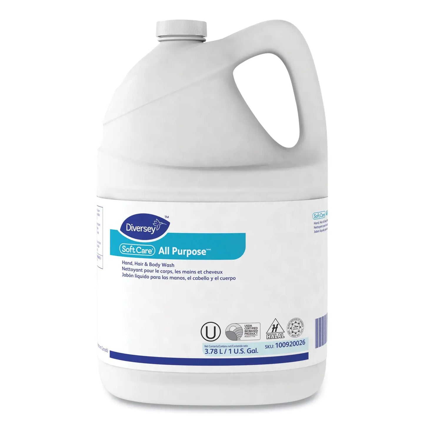 DVO100920026 Soft Care All Purpose Liquid Refill, Gentle Floral Scent, 1 gal, 4/Carton Diversey