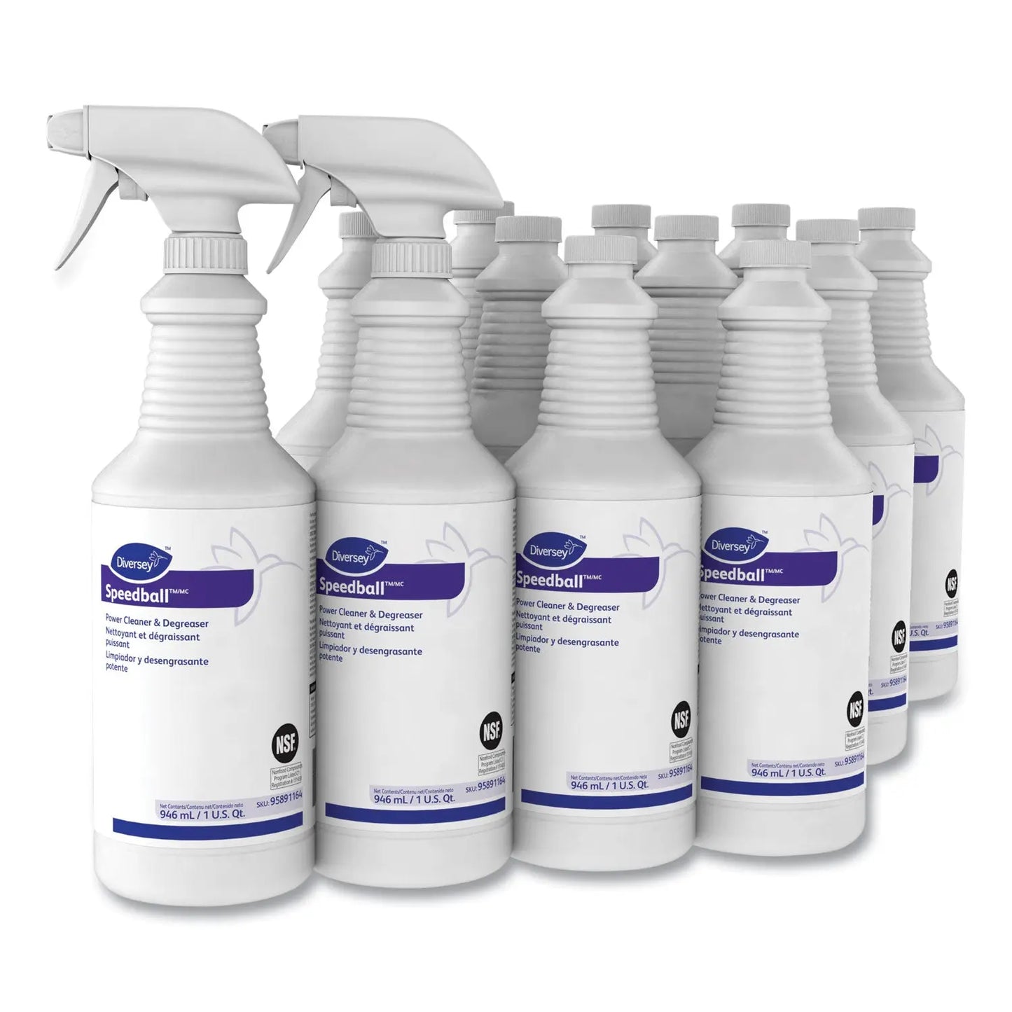 DVO95891164 Speedball Heavy-Duty Cleaner, Citrus, Liquid, 1qt. Spray Bottle, 12/ct Diversey