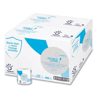 SOD410011 Double Layer Toilet Tissue, Virgin, Septic Safe, 1-Ply, White, 850 Sheets/Roll, 96 Rolls/Carton SOFIDEL AMERICA