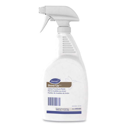 DVO4995480 Shine-Up Furniture Cleaner, Lemon Scent, 32 Oz, Trigger Spray Bottle, 12/carton