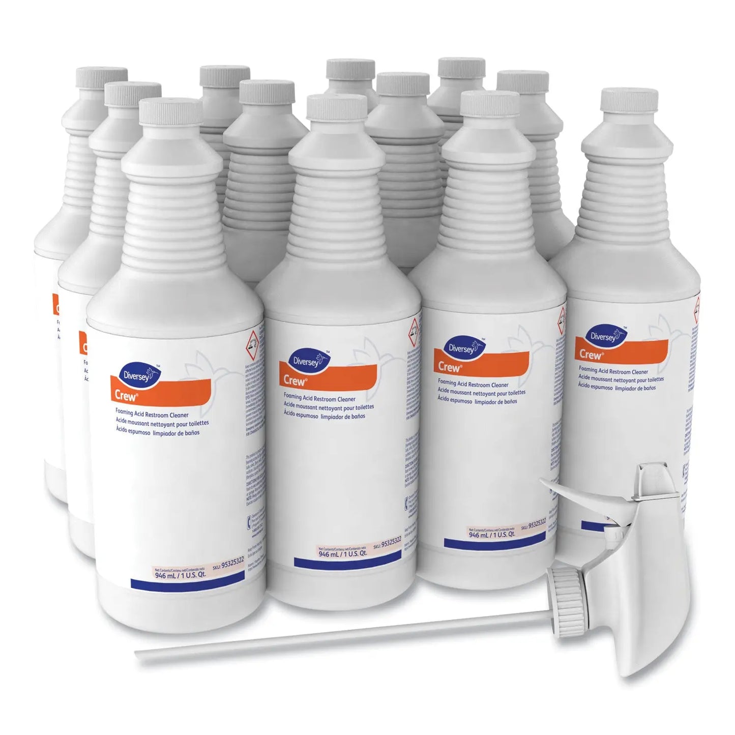 DVO95325322 Foaming Acid Restroom Cleaner, Fresh Scent, 32 Oz Spray Bottle, 12/carton Diversey