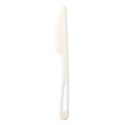 WORKNPS6 TPLA Bulk Cutlery, Knife, Plastic, Light Beige, 1,000/Carton WORLD CENTRIC