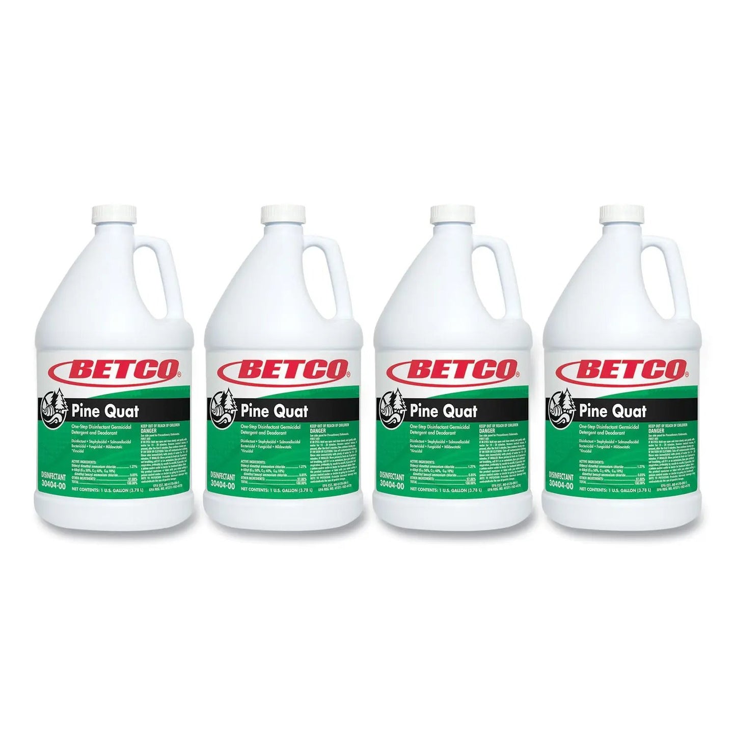 BET3040400 Pine Quat Disinfectant, Pine Scent, 128 oz Bottle, 4/Carton Betco