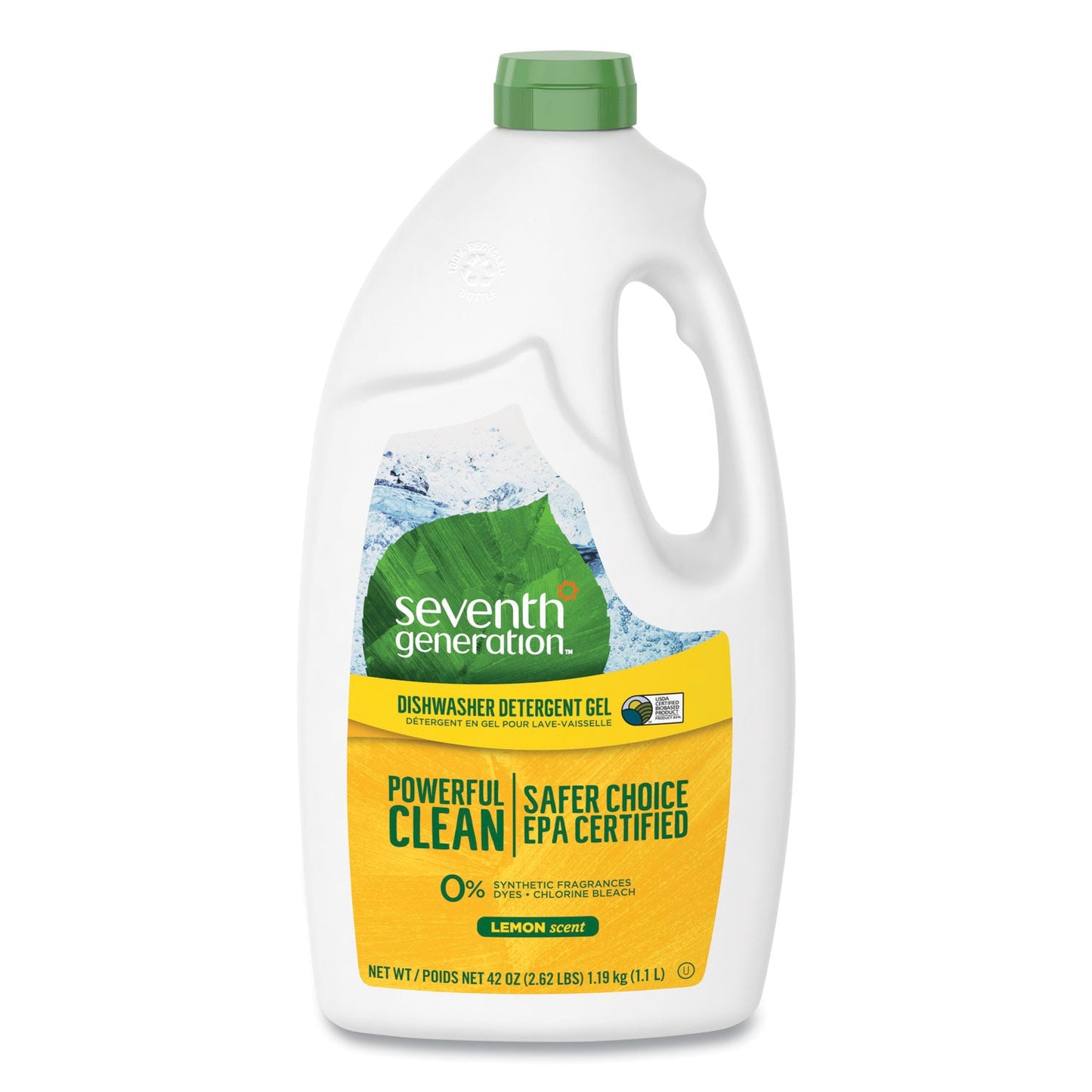 SEV22171EA Natural Automatic Dishwasher Gel, Lemon, 42 Oz Bottle Seventh Generation