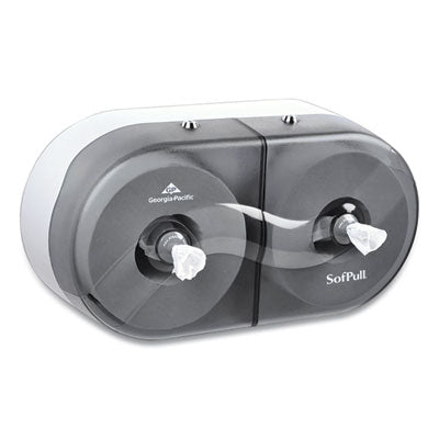 GPC56509 SofPull Twin High-Capacity Center-Pull Bathroom Tissue Dispenser, 20.13 x 7 x 10.75, Smoke GEORGIA PACIFIC