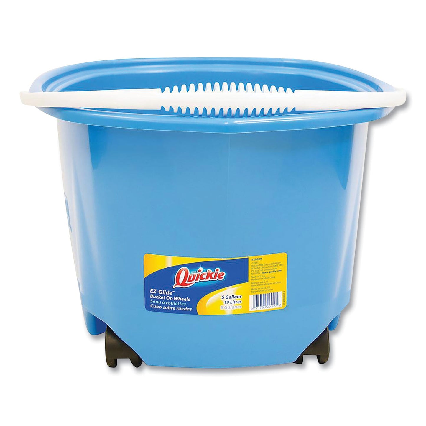 QCK20000ZQK Ez-Glide Bucket On Wheels, 5 Qt, Blue Quickie