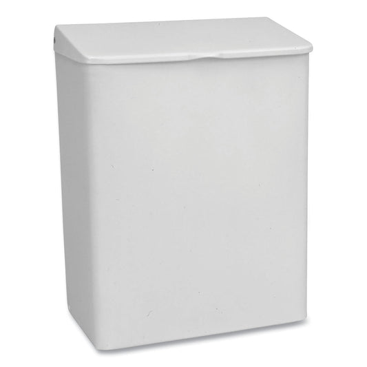 IMP25033000 Enamel Feminine Napkin Receptacle, Metal, White