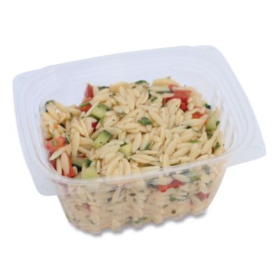 WORRDCS16 PLA Rectangular Deli Containers, 16 oz, 4.8 x 5.9 x 2.8, Clear, Plastic, 900/Carton WORLD CENTRIC