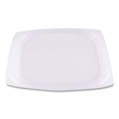 WORRDLCS8 PLA Rectangular Deli Container Lids, 4.8 x 5.9 x 0.3, Clear, Plastic, 900/Carton WORLD CENTRIC