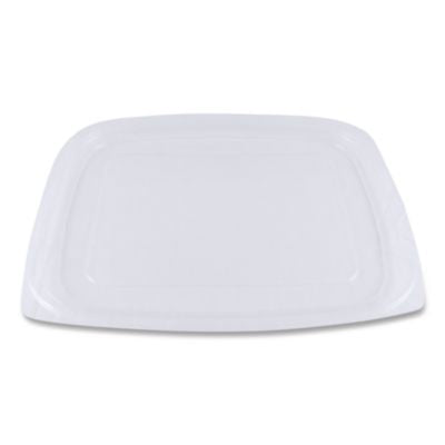 WORRDLCS24 PLA Rectangular Deli Container Lids, 6.5 x 7.5 x 0.3, Clear, Plastic, 600/Carton WORLD CENTRIC