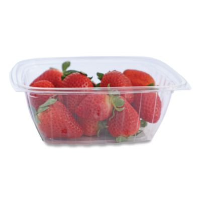 WORRDCS32 PLA Rectangular Deli Containers, 32 oz, 6.1 x 7.6 x 2.8, Clear, Plastic, 600/Carton