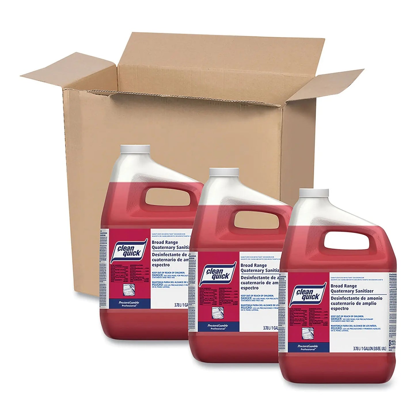PGC07535 Broad Range Quaternary Sanitizer, Sweet Scent, 1 Gal Bottle, 3/carton Clean Quick