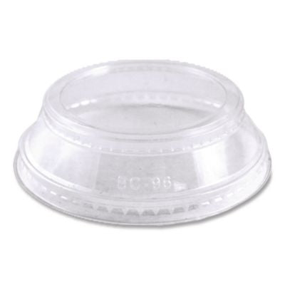 WORCPLCS12SH PLA Clear Cold Cup Lids, Dome Lid, Fits 9 oz to 24 oz Parfait Cups, Plastic, Clear, 1,000/Carton WORLD CENTRIC