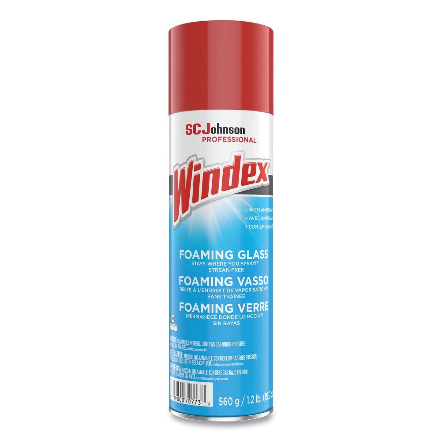 SJN333813EA Foaming Glass Cleaner, Fresh, 20 oz Aerosol Spray Windex