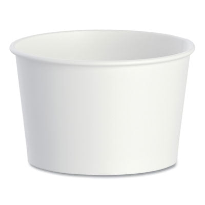 SCCVS60802050 Double Poly Paper Food Containers, 8 oz, 3.8" Diameter x 2.4" h, White, 50/Pack, 20 Packs/Carton DART