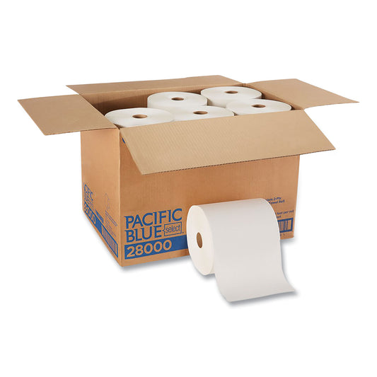 GPC28000 Pacific Blue Select Premium Nonperforated Paper Towels, 2-Ply, 7.88 x 350 ft, White, 12 Rolls/Carton