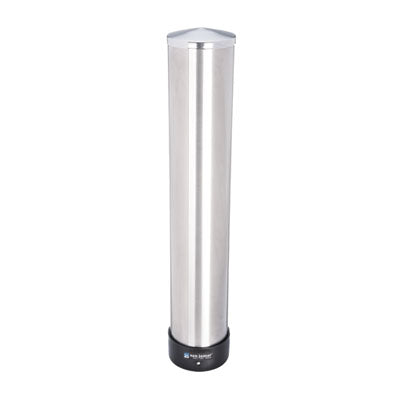 SJMC3400P Large Water Cup Dispenser With Removable Cap, For 12 Oz To 24 Oz Cups, Stainless Steel