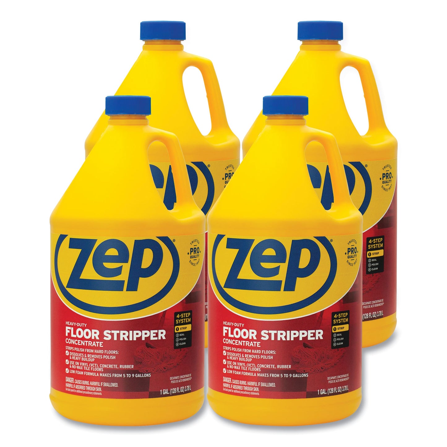 ZPEZULFFS128CT Floor Stripper, Unscented, 1 Gal, 4/carton
