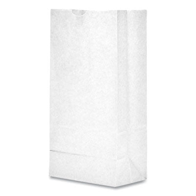 BAGGW8500 Grocery Paper Bags, 8# Size, 35# Basis Weight, 6" x 3.88" x 12.5", White, 500/Bundle