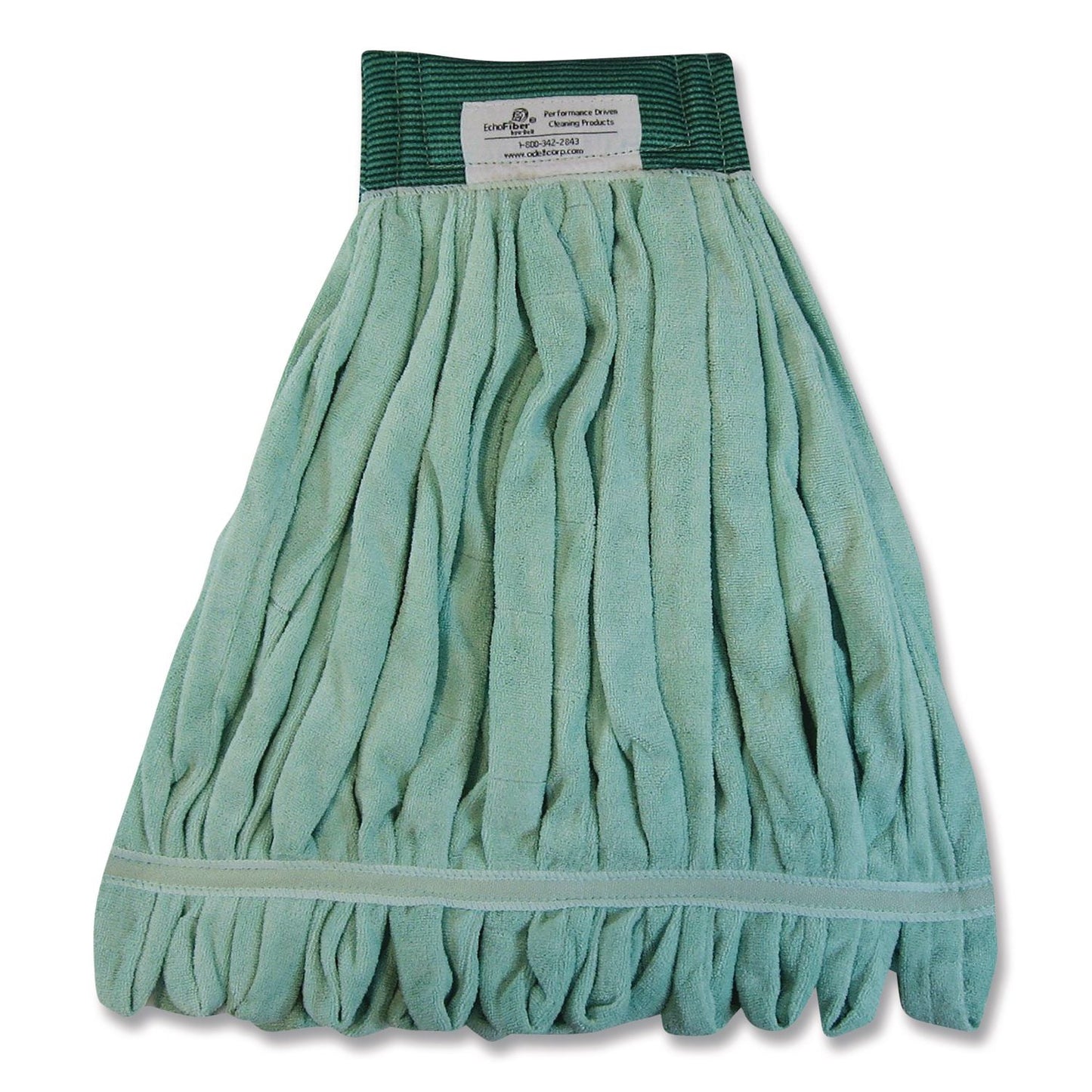 ODCMWTMG Echofiber Microfiber Loop Mop, Medium, Split Microfiber, Green, 5" Green Headband O'Dell