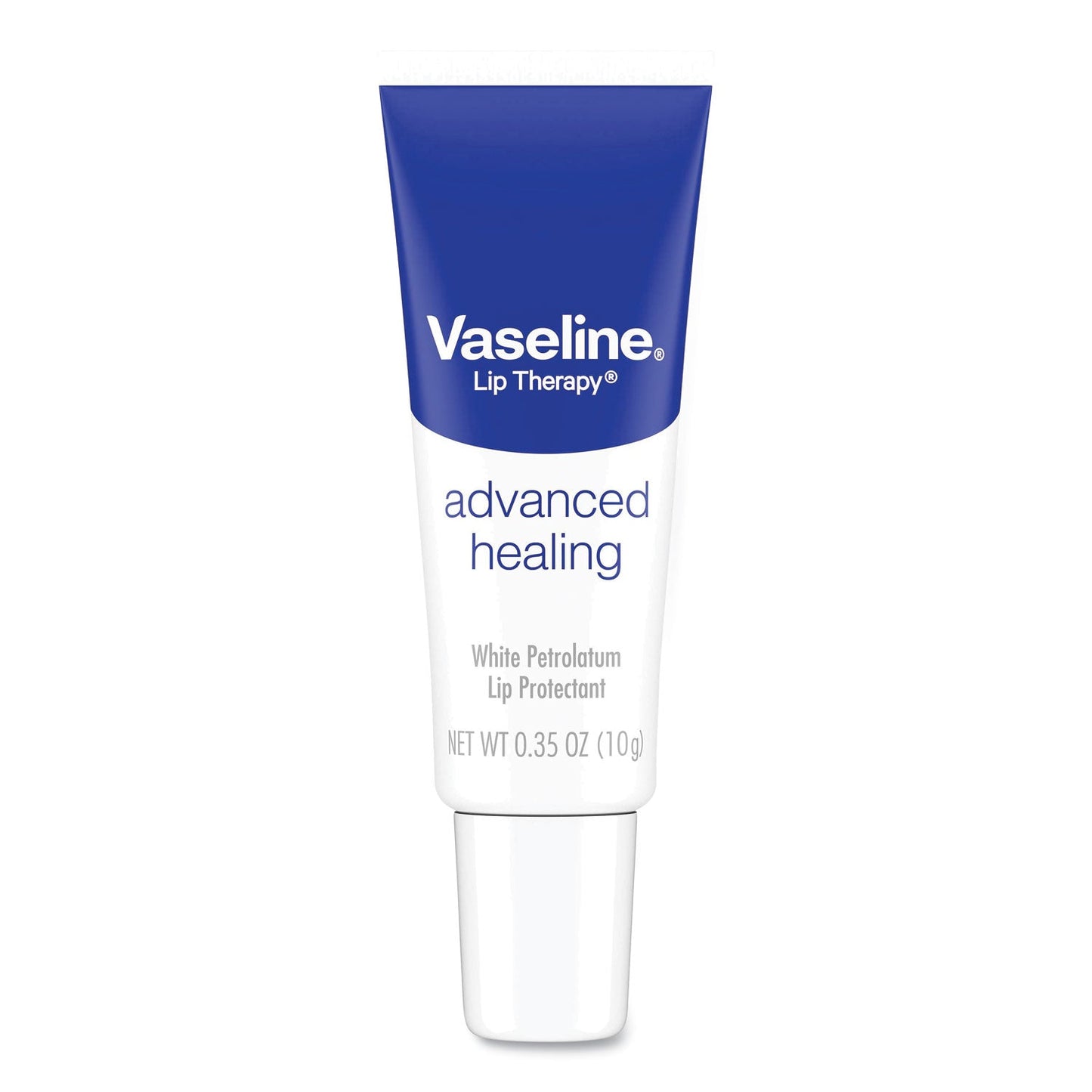 UNI75000CT Lip Therapy Advanced Lip Balm, Original Flavor, 0.35 oz Tube, 72/Carton Vaseline