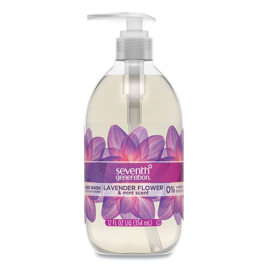 SEV22926CT Natural Hand Wash, Lavender Flower and Mint Scent, 12 oz, 8/Carton
