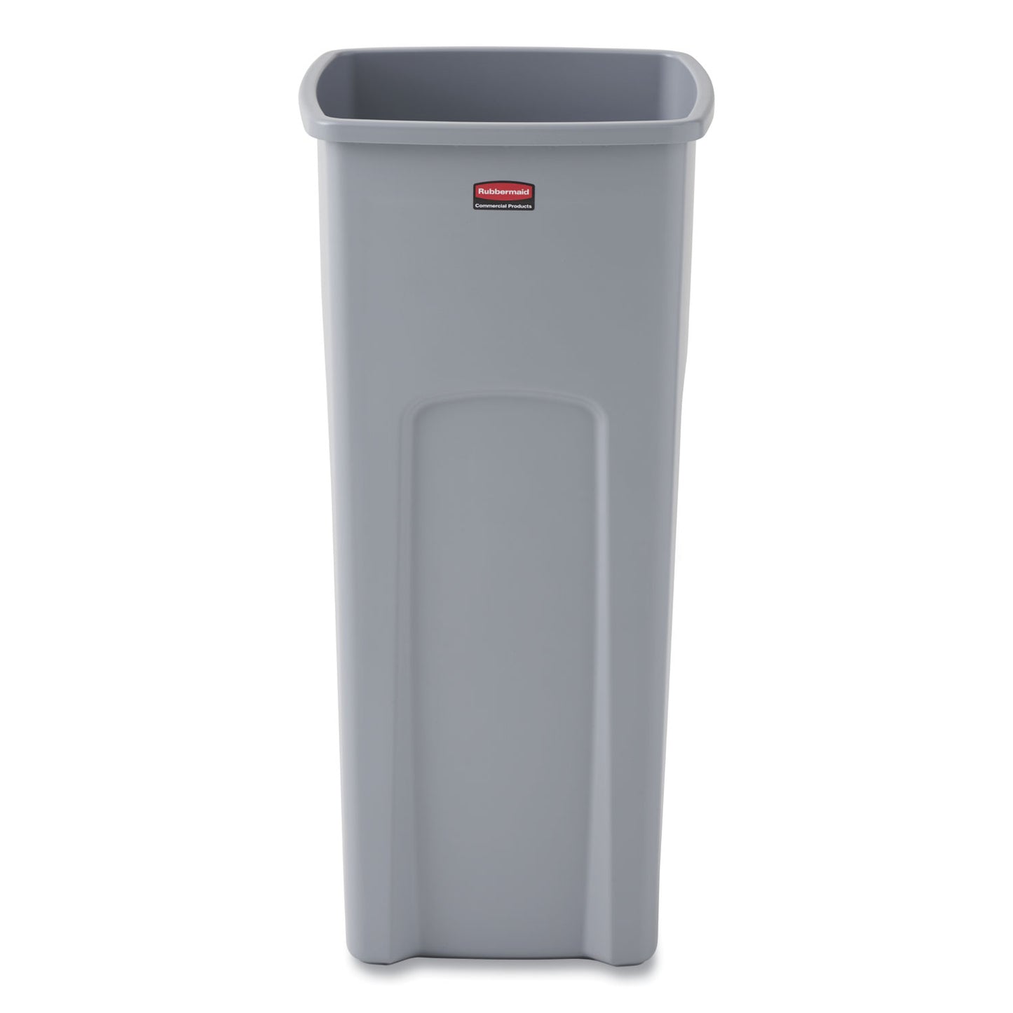 RCP356988GY Untouchable Square Waste Receptacle, 23 gal, Plastic, Gray