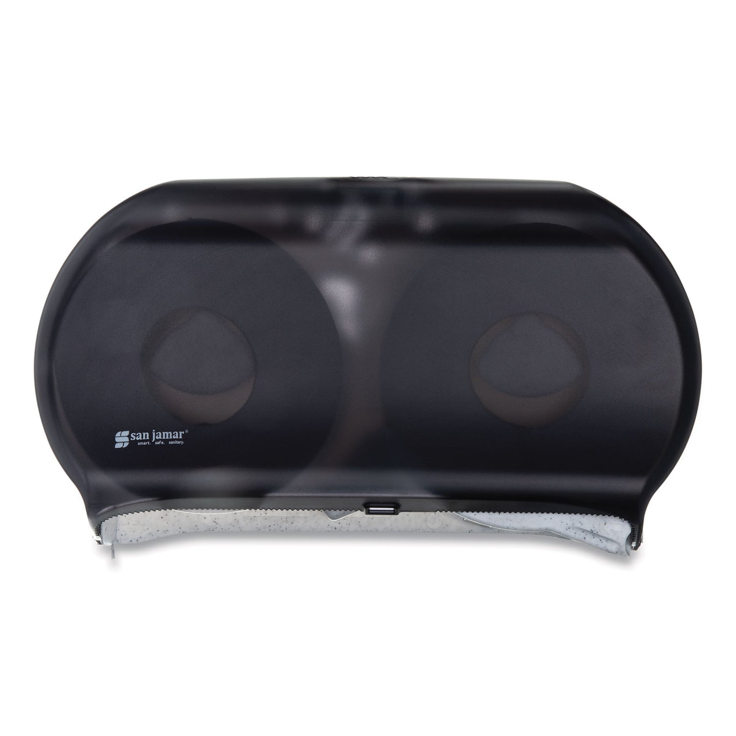 SJMR4000TBK Twin 9" Jumbo BathTissue Dispenser, Classic, 19 x 5.25 x 12, Transparent Black Pearl