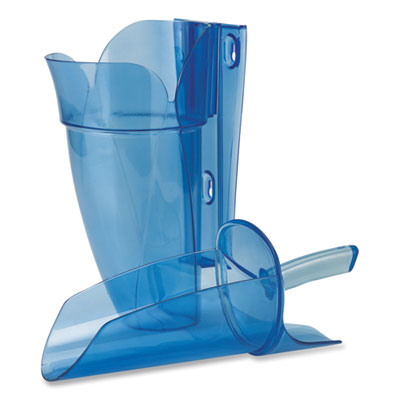 SJMSI9000 Saf-T-Scoop and Guardian System for Ice Machines, 64 oz to 86 oz Ice Scoop, Transparent Blue CFS BRANDS