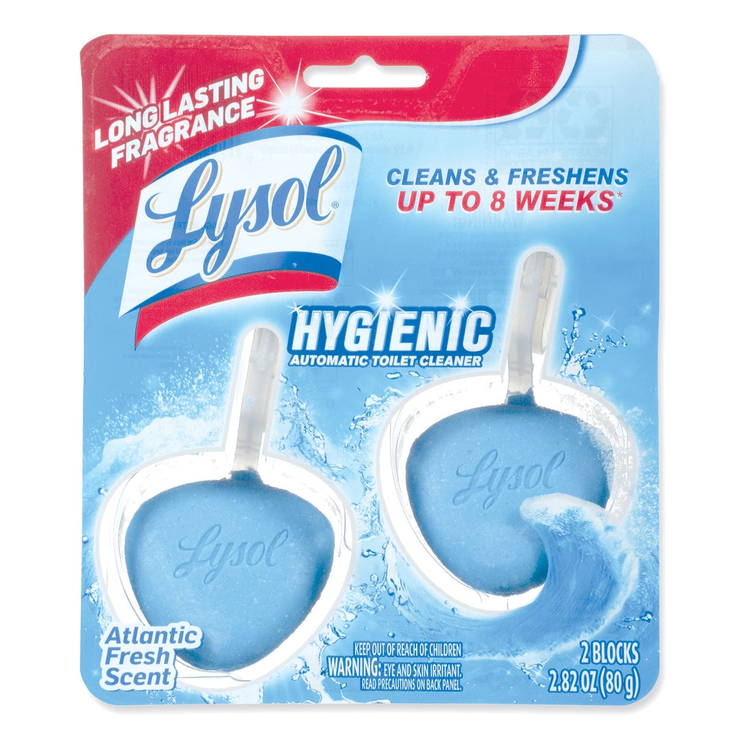 RAC83721 Hygienic Automatic Toilet Bowl Cleaner, Atlantic Fresh, 2/pack LYSOL Brand