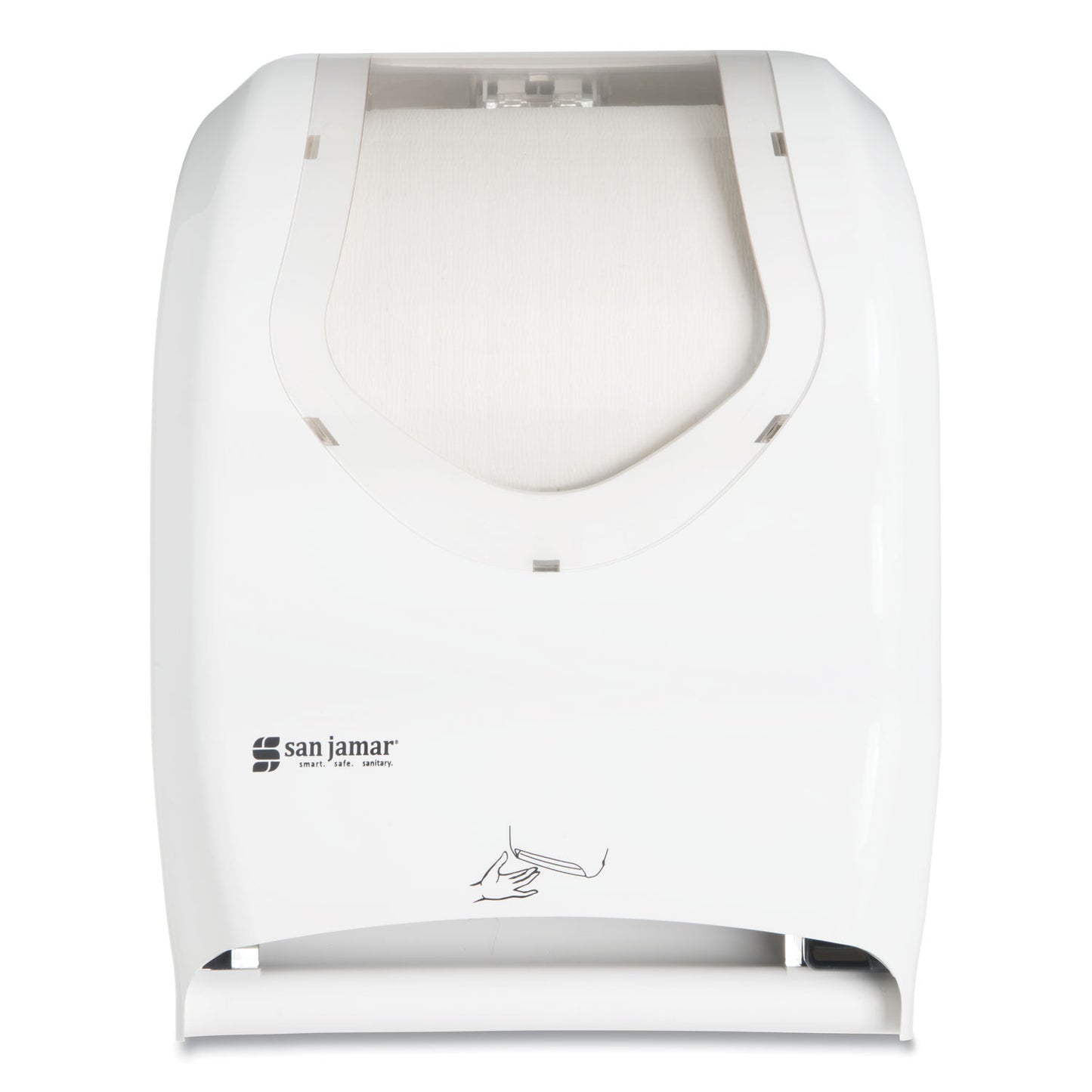 SJMT1470WHCL Smart System With Iq Sensor Towel Dispenser, 16.5 X 9.75 X 12, White/clear