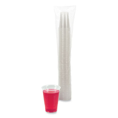 BWKTRANSCUP9PK Translucent Plastic Cold Cups, 9 oz, 100/Pack BOARDWALK