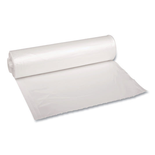 BWK534 Recycled Low-Density Polyethylene Can Liners, 33 gal, 1.4 mil, 33" x 39", Clear, Perforated, 10 Bags/Roll, 10 Rolls/Carton
