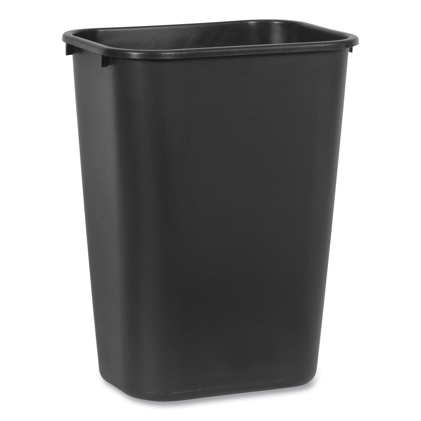 RCP295700BK Deskside Plastic Wastebasket, 10.25 gal, Plastic, Black RUBBERMAID COMMERCIAL PROD.